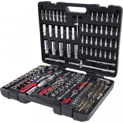 Set premium chei tubulare si biti, KS TOOLS, 1/4", 3/8", 1/2", 195 piese