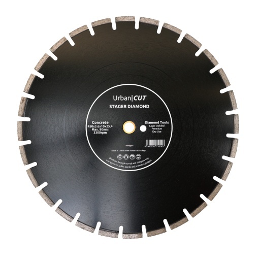 Stager URBAN CUT Disc diamantat pentru beton/asfalt 450mmx25.4 -Px10mmx3.6mm