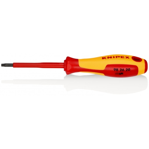 Surubelniță KNIPEX pentru șuruburi Torx® mâner izolator multicomponent, testat de VDE brunat 185 mm