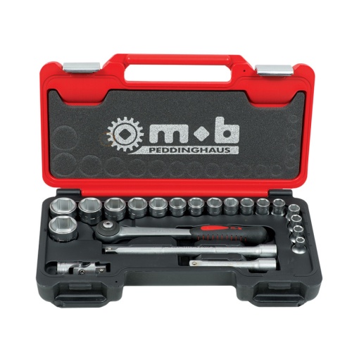 Trusa 21 scule MOB Fusion Box Mediu TCCT21P×1/2” capete/accesorii SH - 405×225×60, 8-32 MM