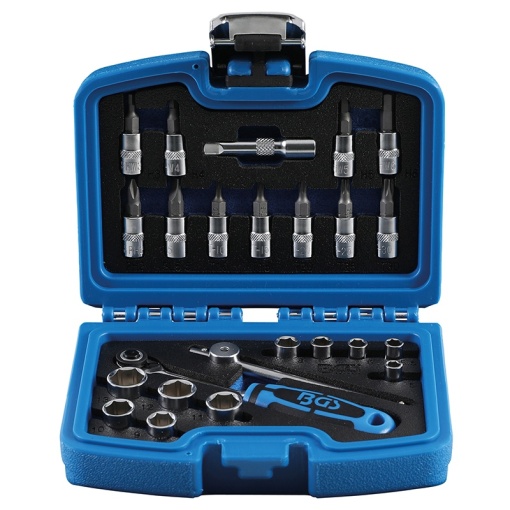 Trusa 24 piese chei 1/4" + varfuri