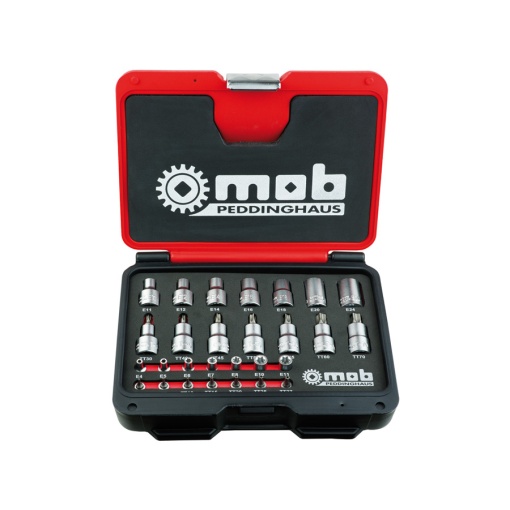 Trusa 28 capete tubulare MOB Torx, MULTITORX 1/4”-1/2” - 280x220x60