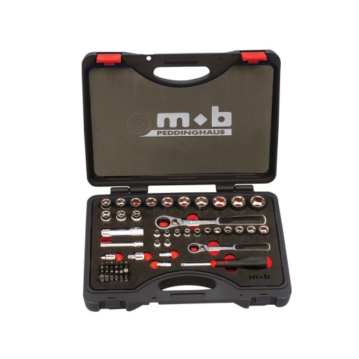 Trusa 59 scule capete si accesorii MOB M-TRAVERSANT MIXT - 350×265×75 mm