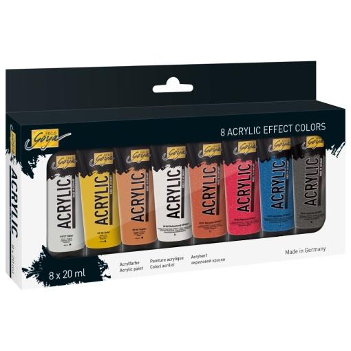 Vopsea acrilică Solo Goya Effect 20 ml 8/set