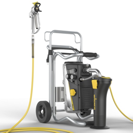 Wagner, Pompa cu membrana, SuperFinish 23 Plus HEA spraypack, debit material 2,6 l/min., duza max. 0.023″, motor electric 1,3 kW Wagner