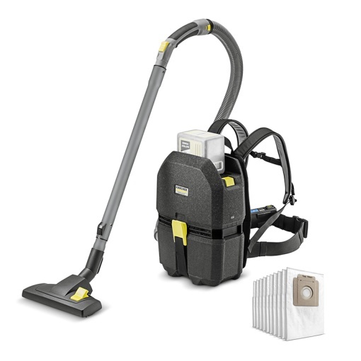 Aspirator uscat Karcher tip rucsac cu sac de aspirare, BVL3/1 Bp Anniversary Edition, cadou 10 saci