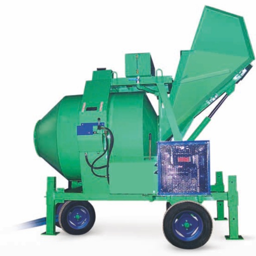 Betoniera cu automatizare BIR 1250DECV,Diesel 19 kW 1250 l 24 m³/h pornire electrica, vibrator bena
