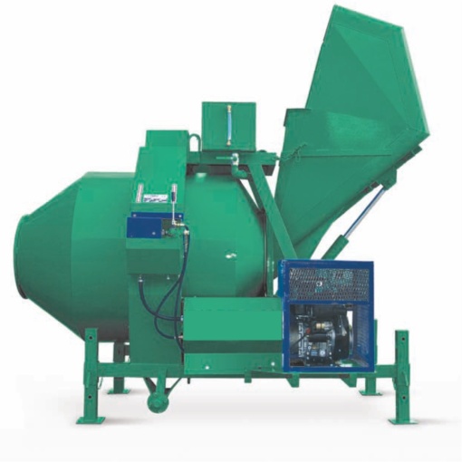 Betoniera cu automatizare BIR 500DM, motor Diesel, 7,5 kW, 500 l, 10 m³/h, pornire manuala