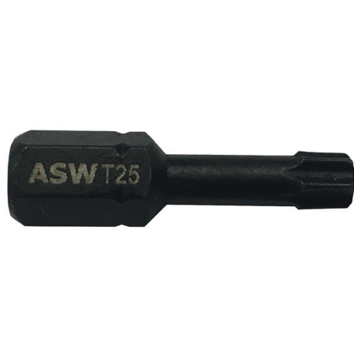 Bit hexagonal ASW 1/4” DIN/ISO 1173 Forma C 6,3 – Profil TORX T 30