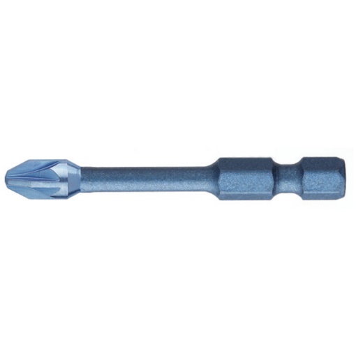 Bit hexagonal USH 1/4” BLUE SHOCK Forma E 6,3 – profil Pozidriv PZ 2