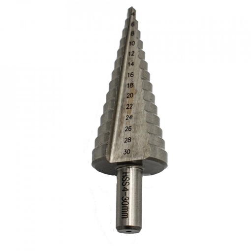 Burghiu în trepte, canale drepte, HSS 4-30MM, 14 trepte