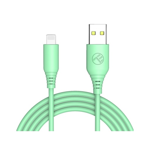 Cablu silicon Tellur USB to Lightning, 3A, 1m, verde
