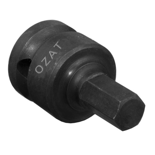 Cap cheie tubulara de impact OZAT 3/4" cu profil hexagon exterior, o piesa, standard 18mm L62mm