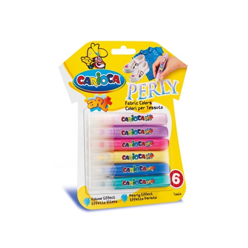 Carioca Fabric Art Pearl, 6 x 10.5 ml