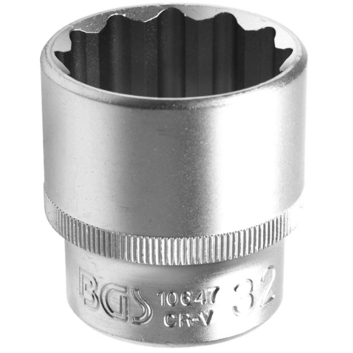Cheie tubulara BGS 12 puncte (dublu hexagon), 32mm, 1/2"