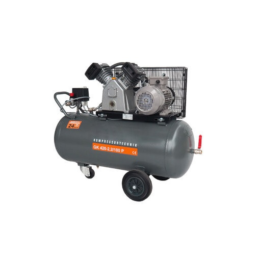 Compresor cu piston - Profesional 2,2kW, 420 L/min - Rezervor 100 Litri - WLT-PROG-420-2.2/100A