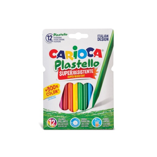 Creioane plastifiate Carioca Plastello 12/set