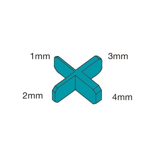 Distantieri cu dimensiuni multiple pentru placi de gresie, faianta si placi, rost 1-4mm, 50buc - BIHUI-TSM50