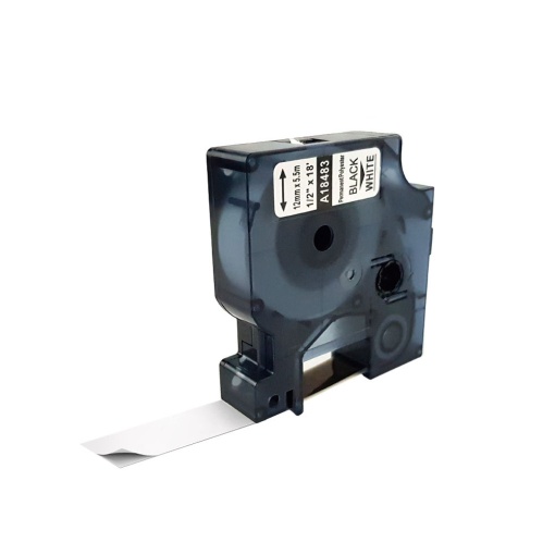 Etichete poliester alb 12mm x 5.5m compatibile Dymo 18483 S0718060 16959