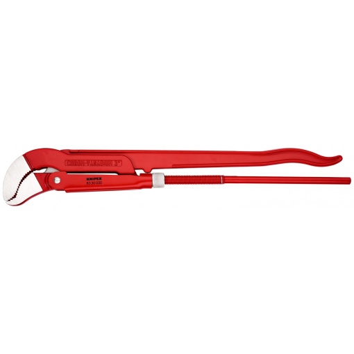 KNIPEX 83 30 030 Clește pentru țevi cu fălci încovoiate vopsit electrostatic în roșu 680 mm, Ø 3 inch