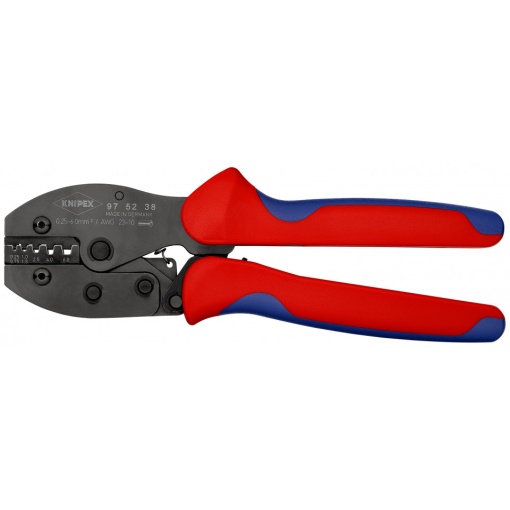 KNIPEX 97 52 38 PreciForce® Clește de sertizat cu manşoane multicomponent brunat 220 mm