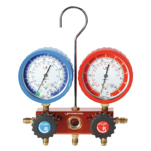 Manifold 2 căi, Rothenberger 1/4″ SAE, 34 bar