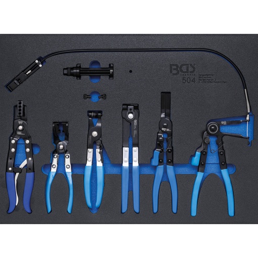 Organizator pentru carucior BGS, 6 clesti pentru coliere, 3/3 sertar