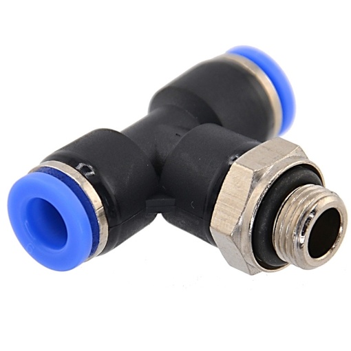 Racord automat push-in tip T, filet 1/4", pentru furtun 8mm FIAC