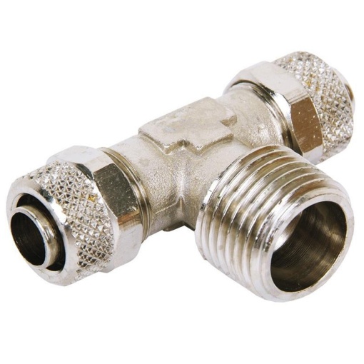 Racord tip T, filet 1/8", pentru furtun 8mm FIAC