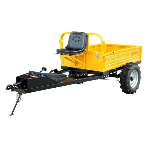 Remorca cu tractiune ProGARDEN Alpine RM500T G2, 500kg, 1 osie, prindere bolt pentru motocultor, roti profil agricol 6.00-12, 4 prezoane