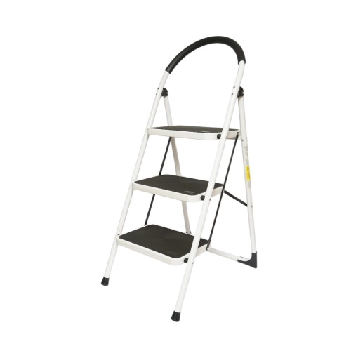 Scară pliabilă din oțel, 3 trepte, 6 kg, 128 cm, sarcina maxima 150 kg