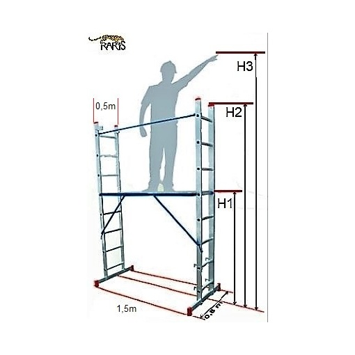 Schela RARIS dintr-o scara de aluminiu dubla, tip SSC