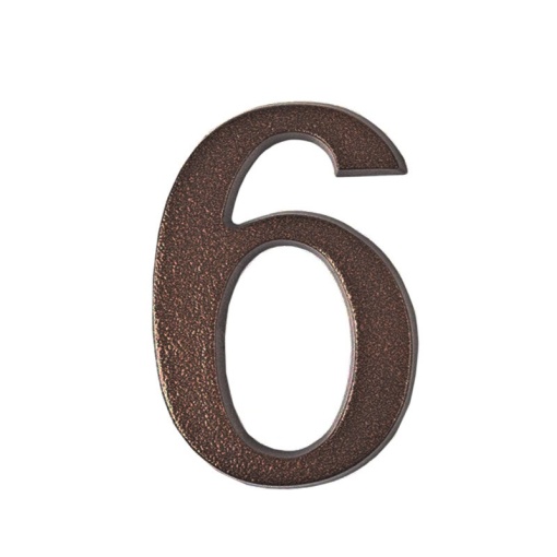 SEMN CIFRA CU SURUB FIXARE - 100MM / BRONZ-ANTIC