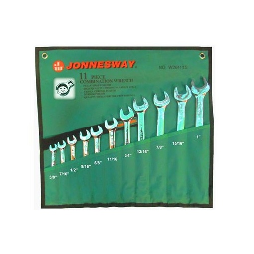 Set 11 chei combinate Jonnesway 3/8"-1"
