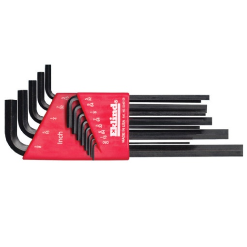 Set 12 chei locas hexagonal lungi in suport de plastic EKLIND 050"-5/16"