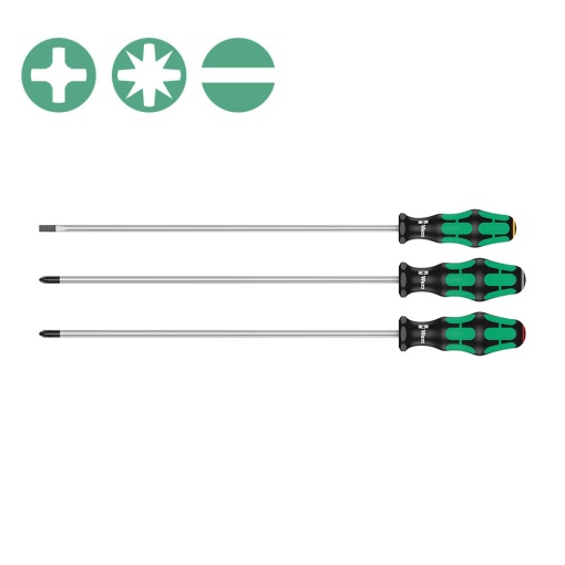 Set 3 x surubelnite Wera 335 350 355 3 Kraftform Plus, 300 mm
