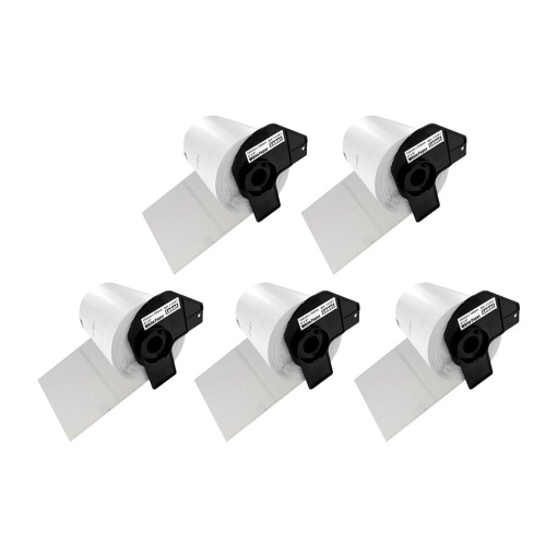 Set 5 Etichete DK-11241 albe 102 x 152mm suport plastic inclus compatibile Brother DK-11241 DK11241
