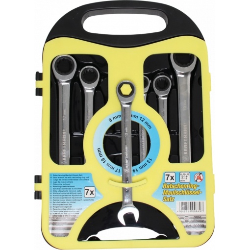 Set 7 chei combinate cu clichet 8-19 mm