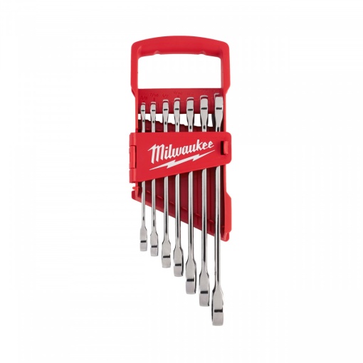 Set 7 chei combinate cu clichet Milwaukee MAX BITE™ Milwaukee 3/8”-3/4”