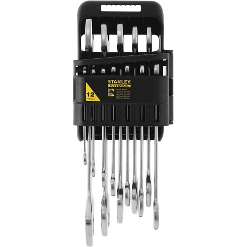 Set de 12 chei deschise Stanley cu profil antiderapant 6-32mm