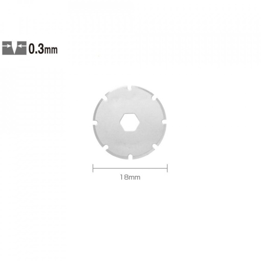 Set PRB18-2 - lame japoneze rotunde, de 18 mm, taiere perforata, 2 bucati, Olfa