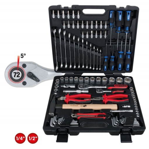 Set unelte universale 1/4"-1/2" KS TOOLS, 97 de piese