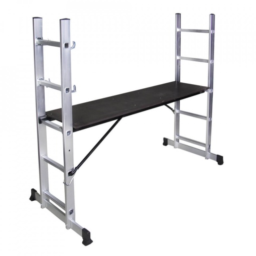 STR0505 Schela cu scara dubla aluminiu h 1.4 m, L 1.6 m