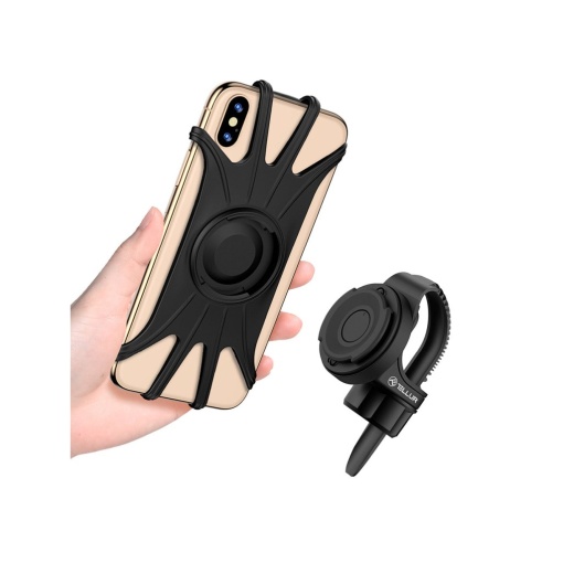 Suport detașabil Tellur de telefon 4"-6.5" pentru bicicletă BPH100, negru