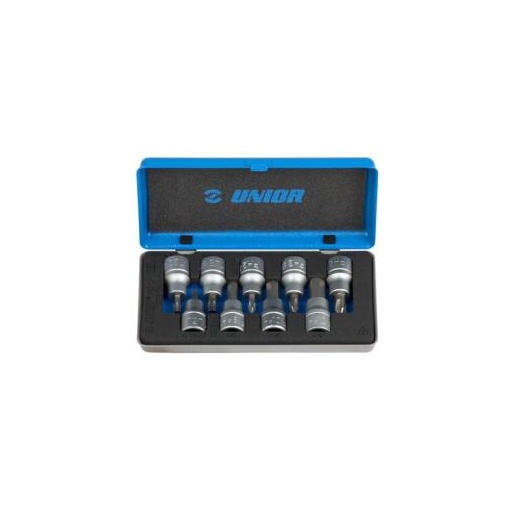 Trusa 9 piese Unior capete chei tubulare 1/2”