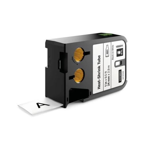 Tub termocontractibil profesional 24mm x 2,7m, alb negru, Dymo XTL 1868811