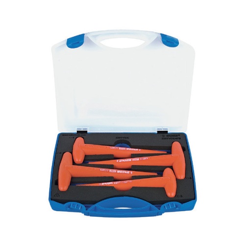 220TVDE4PB Set chei locas hexagonal T in cutie de plastic, DIM 4 - 8 / 4 piese - 621648