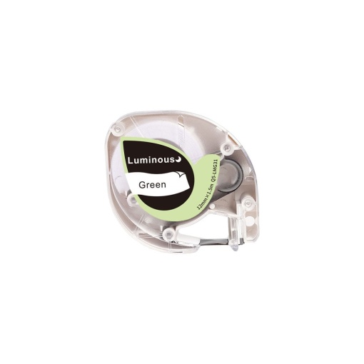 Banda etichete fluorescenta AIMO 12mm x 1.5m, plastic, vernil fluorescent, transfer termic, doar pentru AIMO P12PRO, Q5-LMG31