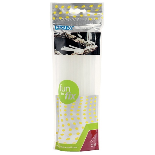 Baton silicon Rapid Fun to Fix transparent, Universal, O12mm x 190mm, baza EVA, 10 buc punga 23499500