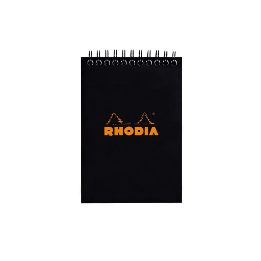 Blocnotes A6, spirală, 80 file, Rhodia Classic, black